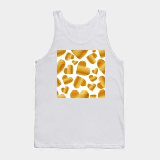 An abundance of golden hearts on white Tank Top